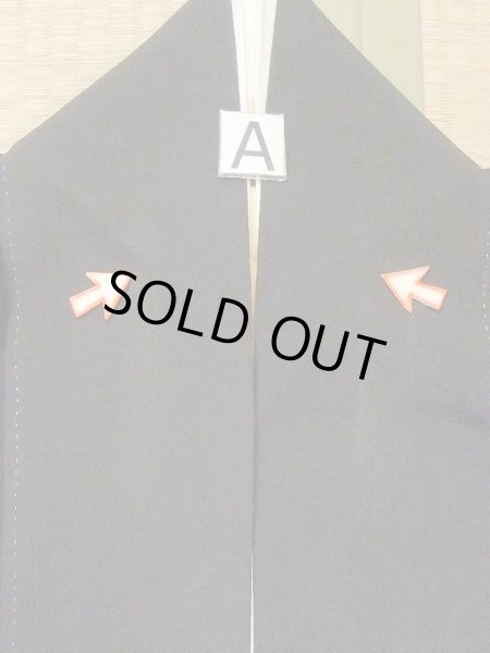 画像16: M1228F  女性用 留袖  シルク（正絹）   黒, かすみ 【中古】 【USED】 【リサイクル】 ★★☆☆☆ (16)