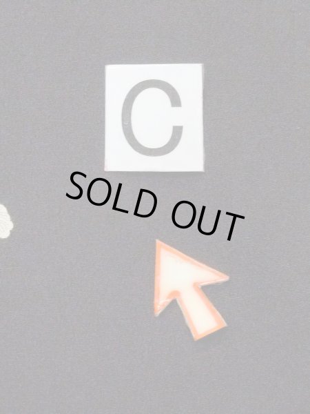 画像18: M1228F  女性用 留袖  シルク（正絹）   黒, かすみ 【中古】 【USED】 【リサイクル】 ★★☆☆☆ (18)