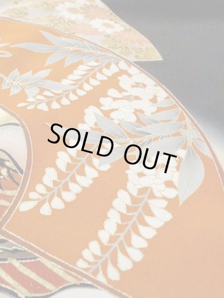 画像13: M1228H  女性用 留袖  化繊   黒, 菊 【中古】 【USED】 【リサイクル】 ★★★★★ (13)