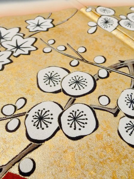 画像14: M1228H  女性用 留袖  化繊   黒, 菊 【中古】 【USED】 【リサイクル】 ★★★★★ (14)