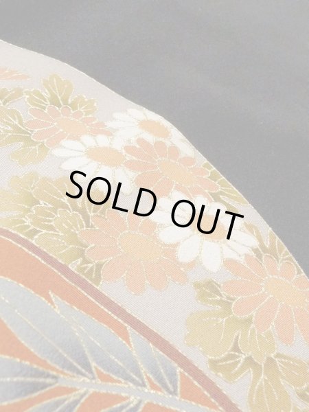 画像15: M1228H  女性用 留袖  化繊   黒, 菊 【中古】 【USED】 【リサイクル】 ★★★★★ (15)