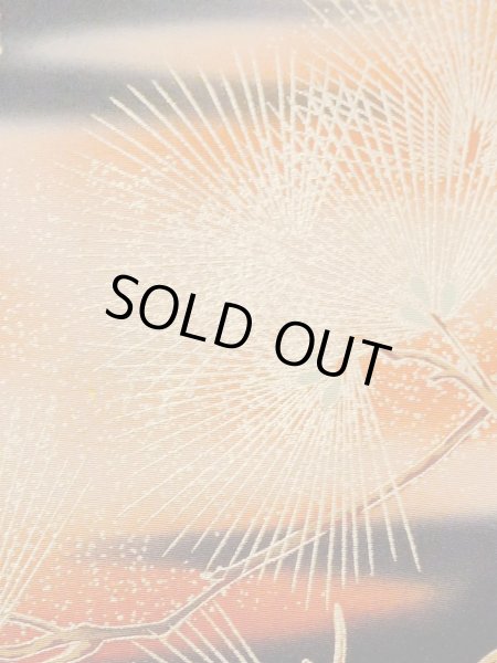 画像11: M1228I  女性用 留袖  化繊   黒, 梅 【中古】 【USED】 【リサイクル】 ★★☆☆☆ (11)