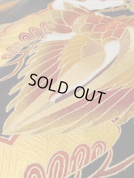 画像14: M1228I  女性用 留袖  化繊   黒, 梅 【中古】 【USED】 【リサイクル】 ★★☆☆☆ (14)