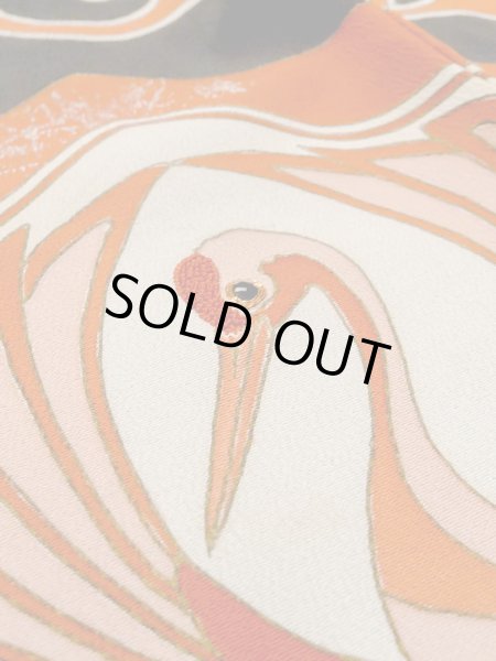 画像10: M1228L  女性用 留袖  シルク（正絹）   黒, 唐草 【中古】 【USED】 【リサイクル】 ★★☆☆☆ (10)