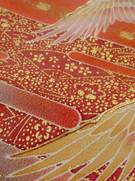 画像11: M1228N  女性用 留袖  シルク(正絹)   黒, 花 【中古】 【USED】 【リサイクル】 ★★☆☆☆ (11)