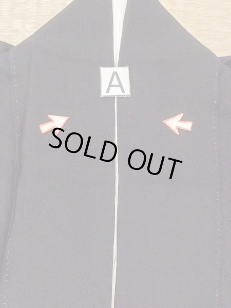 画像17: M1228N  女性用 留袖  シルク（正絹）   黒, 花 【中古】 【USED】 【リサイクル】 ★★☆☆☆ (17)