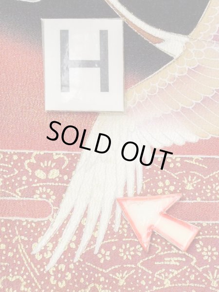 画像24: M1228N  女性用 留袖  シルク（正絹）   黒, 花 【中古】 【USED】 【リサイクル】 ★★☆☆☆ (24)