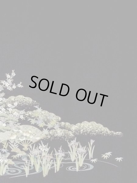 画像6: M1228R  女性用 留袖  化繊   黒, 桜 【中古】 【USED】 【リサイクル】 ★★☆☆☆ (6)