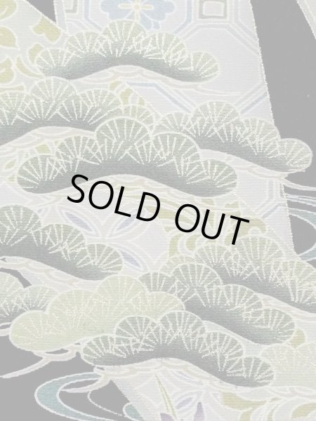 画像9: M1228R  女性用 留袖  化繊   黒, 桜 【中古】 【USED】 【リサイクル】 ★★☆☆☆ (9)