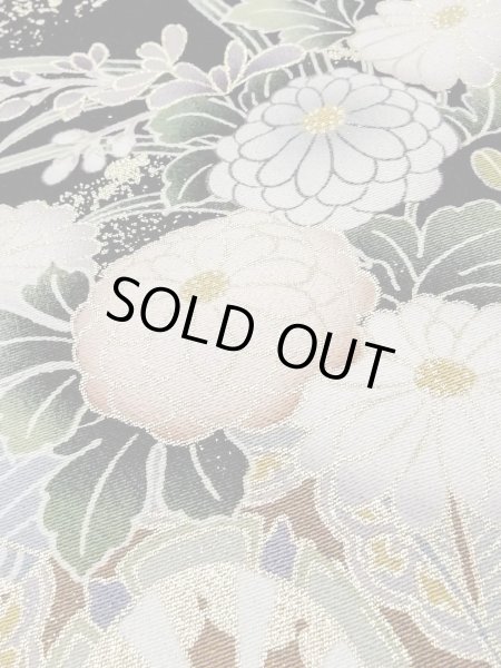 画像13: M1228R  女性用 留袖  化繊   黒, 桜 【中古】 【USED】 【リサイクル】 ★★☆☆☆ (13)