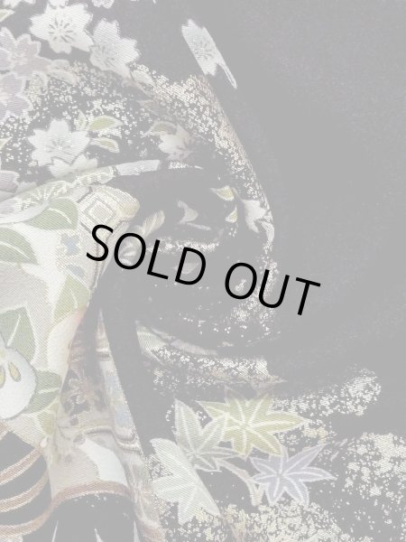 画像15: M1228R  女性用 留袖  化繊   黒, 桜 【中古】 【USED】 【リサイクル】 ★★☆☆☆ (15)