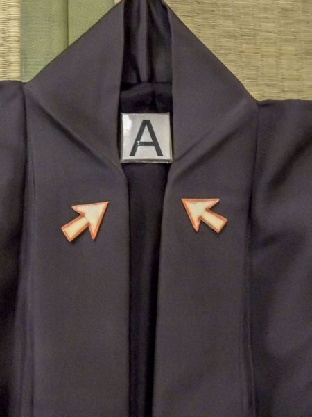 画像13: N0116G  男性用着物 色あせ/移り、経年劣化 シルク(正絹)   黒,  【中古】 【USED】 【リサイクル】 ★☆☆☆☆ (13)