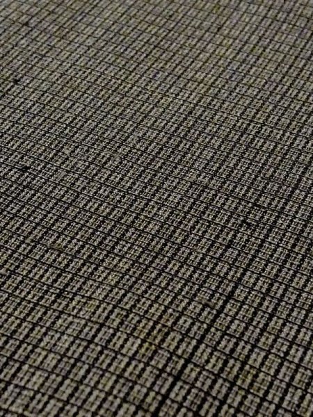 画像7: N0116I  男性用着物 経年劣化、使用感あり 綿麻  深い 灰色, チェック柄 【中古】 【USED】 【リサイクル】 ★★☆☆☆ (7)