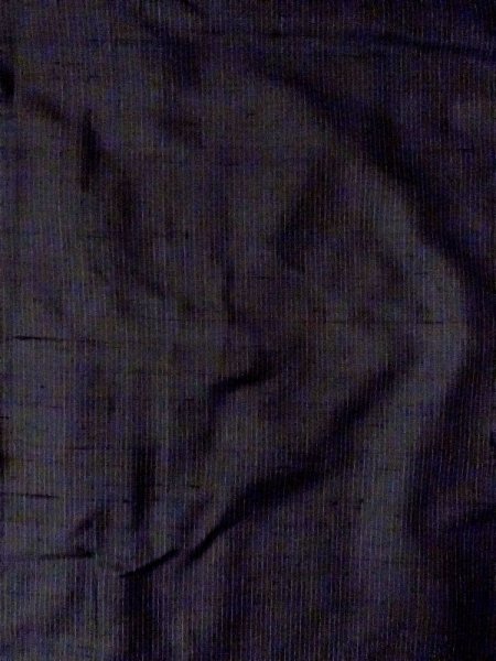 画像3: N0116J  男性用着物  シルク(正絹)  深い 紺, 縞 【中古】 【USED】 【リサイクル】 ★☆☆☆☆ (3)