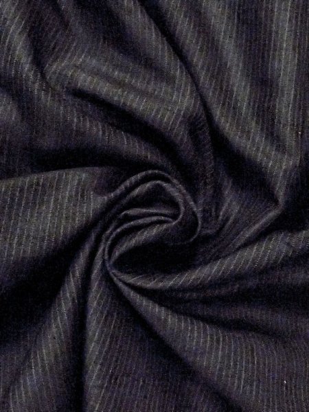 画像9: N0116J  男性用着物  シルク(正絹)  深い 紺, 縞 【中古】 【USED】 【リサイクル】 ★☆☆☆☆ (9)