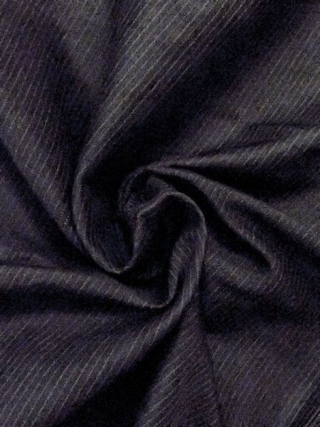 画像10: N0116J  男性用着物  シルク(正絹)  深い 紺, 縞 【中古】 【USED】 【リサイクル】 ★☆☆☆☆ (10)