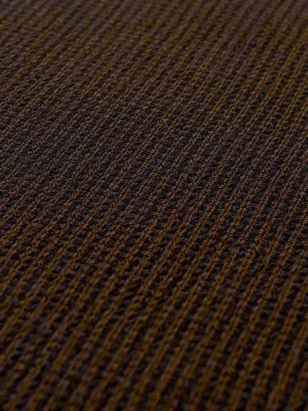 画像7: N0116L  男性用着物  シルク(正絹)  深い 茶色, 縞 【中古】 【USED】 【リサイクル】 ★★☆☆☆ (7)