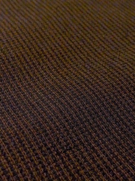 画像8: N0116L  男性用着物  シルク(正絹)  深い 茶色, 縞 【中古】 【USED】 【リサイクル】 ★★☆☆☆ (8)