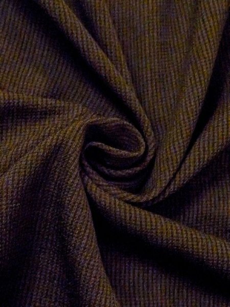 画像9: N0116L  男性用着物  シルク(正絹)  深い 茶色, 縞 【中古】 【USED】 【リサイクル】 ★★☆☆☆ (9)