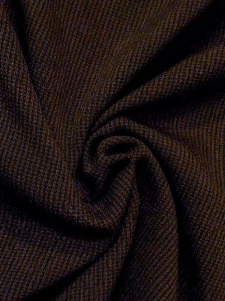 画像10: N0116L  男性用着物  シルク(正絹)  深い 茶色, 縞 【中古】 【USED】 【リサイクル】 ★★☆☆☆ (10)