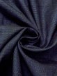 画像9: N0116M  男性用着物  シルク（正絹）  深い 紺, チェック柄 【中古】 【USED】 【リサイクル】 ★★☆☆☆ (9)