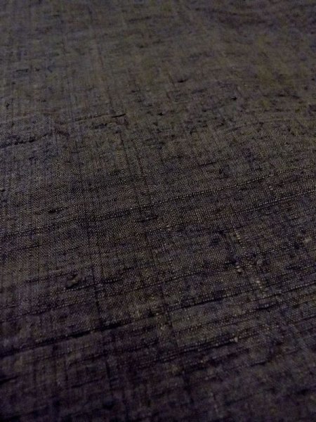 画像8: N0116N  男性用着物  シルク(正絹)   黒, 縞 【中古】 【USED】 【リサイクル】 ★★☆☆☆ (8)