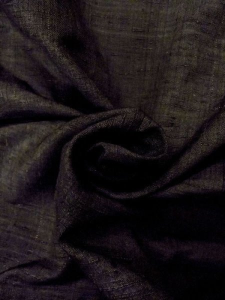 画像10: N0116N  男性用着物  シルク(正絹)   黒, 縞 【中古】 【USED】 【リサイクル】 ★★☆☆☆ (10)