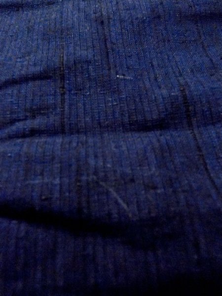 画像8: N0116O Mint  男性用着物  シルク(正絹)   藍, 縞 【中古】 【USED】 【リサイクル】 ★★★★☆ (8)