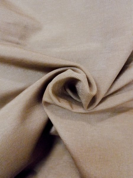 画像10: N0116P  男性用着物  シルク（正絹）   ベージュ, 縞 【中古】 【USED】 【リサイクル】 ★★★☆☆ (10)