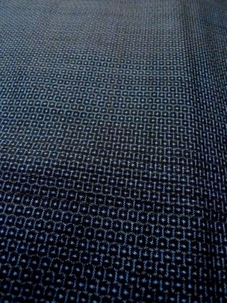 画像7: N0116Q Mint  男性用着物  シルク（正絹）   紺, 亀甲 【中古】 【USED】 【リサイクル】 ★★★★☆ (7)