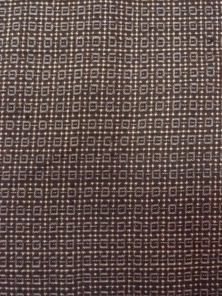 画像5: N0116S  男性用着物  シルク（正絹）   茶色, 四角 【中古】 【USED】 【リサイクル】 ★☆☆☆☆ (5)