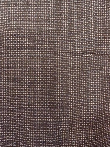 画像6: N0116S  男性用着物  シルク（正絹）   茶色, 四角 【中古】 【USED】 【リサイクル】 ★☆☆☆☆ (6)