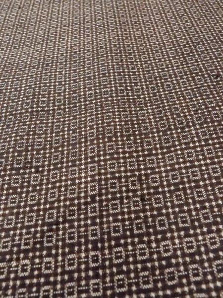 画像7: N0116S  男性用着物  シルク（正絹）   茶色, 四角 【中古】 【USED】 【リサイクル】 ★☆☆☆☆ (7)