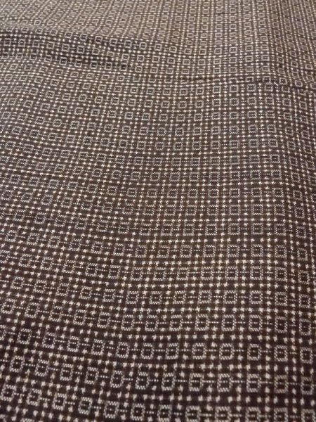 画像8: N0116S  男性用着物  シルク（正絹）   茶色, 四角 【中古】 【USED】 【リサイクル】 ★☆☆☆☆ (8)