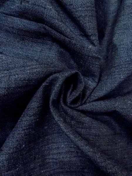 画像9: N0116V Mint  男性用着物  シルク（正絹）  青み 灰色, 縞 【中古】 【USED】 【リサイクル】 ★★★★☆ (9)