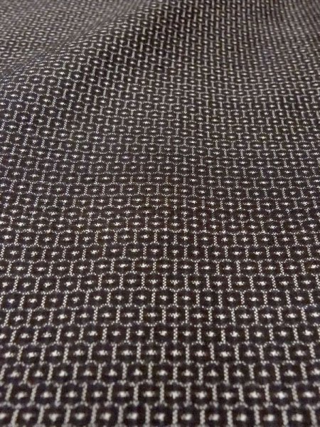 画像7: N0116X Mint  男性用着物  シルク(正絹)   黒, 亀甲 【中古】 【USED】 【リサイクル】 ★★★★☆ (7)