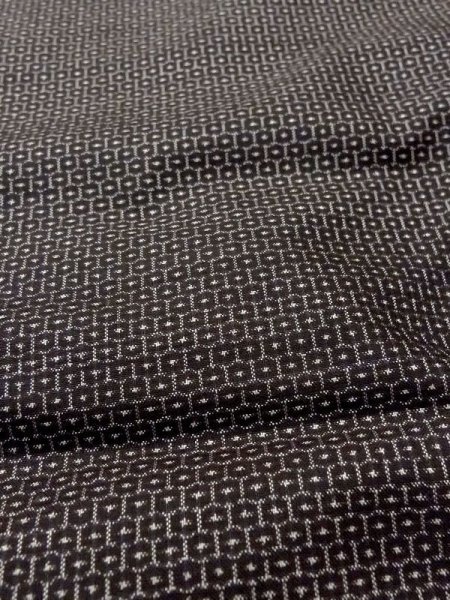 画像8: N0116X Mint  男性用着物  シルク(正絹)   黒, 亀甲 【中古】 【USED】 【リサイクル】 ★★★★☆ (8)