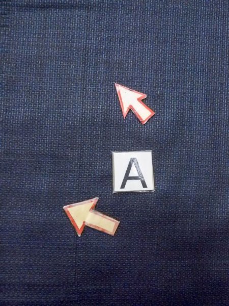 画像11: N0116Y  男性用着物  シルク(正絹)   藍, 亀甲 【中古】 【USED】 【リサイクル】 ★★☆☆☆ (11)