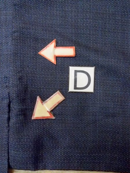 画像14: N0116Y  男性用着物  シルク(正絹)   藍, 亀甲 【中古】 【USED】 【リサイクル】 ★★☆☆☆ (14)