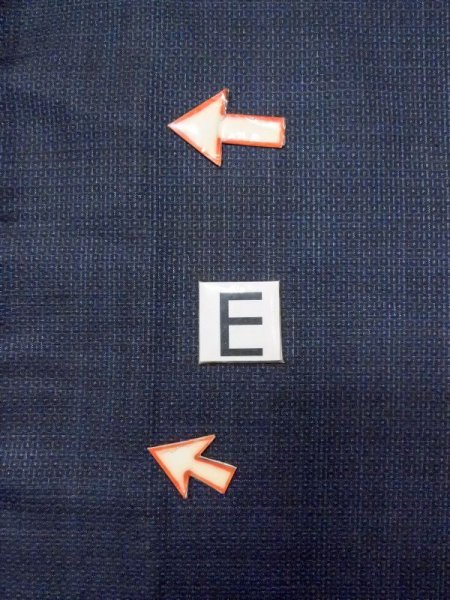 画像15: N0116Y  男性用着物  シルク(正絹)   藍, 亀甲 【中古】 【USED】 【リサイクル】 ★★☆☆☆ (15)