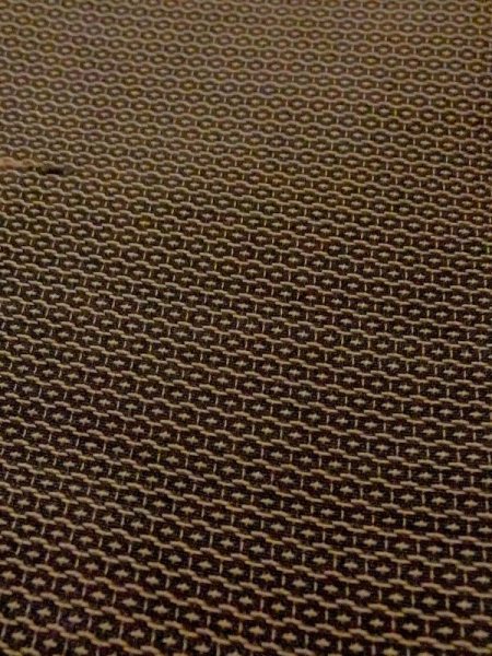 画像7: N0117B Mint  男性用着物  シルク（正絹）   茶色, 亀甲 【中古】 【USED】 【リサイクル】 ★★★★☆ (7)