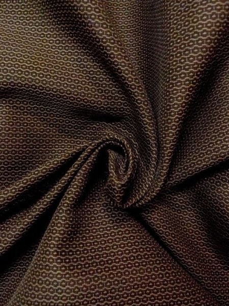 画像9: N0117B Mint  男性用着物  シルク（正絹）   茶色, 亀甲 【中古】 【USED】 【リサイクル】 ★★★★☆ (9)