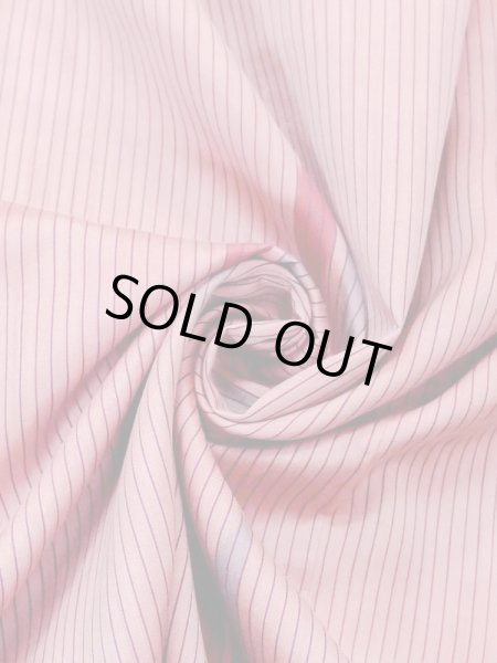 画像9: N0123C  女性用 紬 使用感あり、矢羽根柄 シルク（正絹） 鮮やか 灰色がかった 桃色, 縞 【中古】 【USED】 【リサイクル】 ★★☆☆☆ (9)