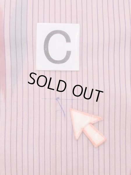 画像14: N0123C  女性用 紬 使用感あり、矢羽根柄 シルク（正絹） 鮮やか 灰色がかった 桃色, 縞 【中古】 【USED】 【リサイクル】 ★★☆☆☆ (14)