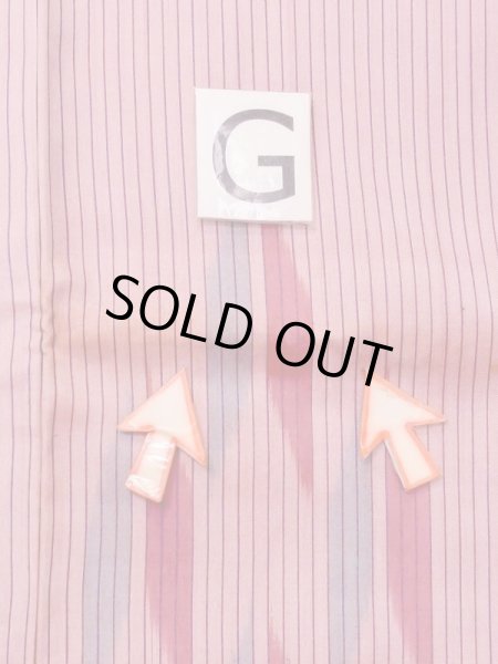 画像18: N0123C  女性用 紬 使用感あり、矢羽根柄 シルク（正絹） 鮮やか 灰色がかった 桃色, 縞 【中古】 【USED】 【リサイクル】 ★★☆☆☆ (18)