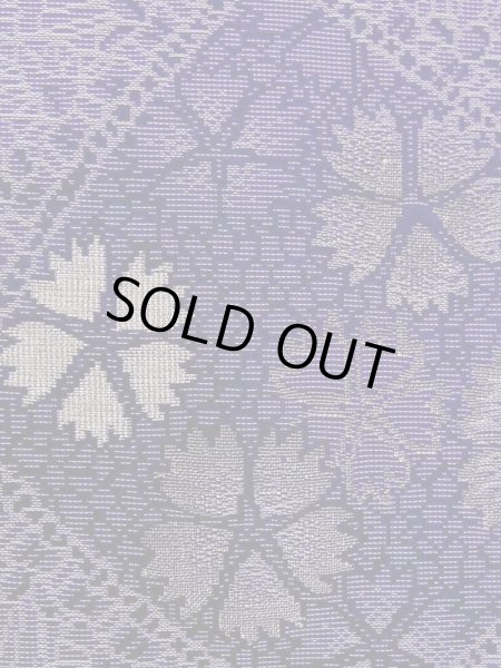 画像5: N0123D  女性用 織  シルク（正絹） 鮮やか 青み 紫色, 花 【中古】 【USED】 【リサイクル】 ★★☆☆☆ (5)