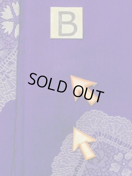 画像15: N0123D  女性用 織  シルク（正絹） 鮮やか 青み 紫色, 花 【中古】 【USED】 【リサイクル】 ★★☆☆☆ (15)