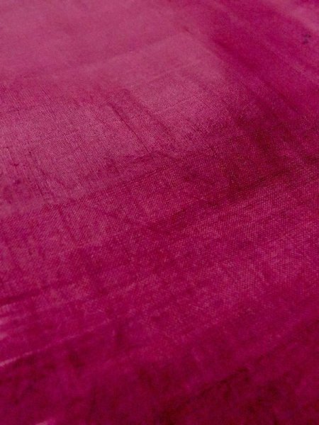 画像8: N0123F  女性用 織 使用感あり シルク(正絹)   えんじ, 花 【中古】 【USED】 【リサイクル】 ★★☆☆☆ (8)