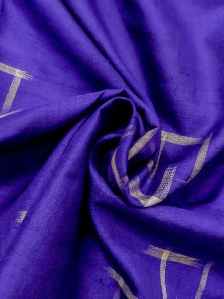 画像9: N0123G  女性用 紬 裏:穴・破れ、表:使用感あり シルク(正絹) 鮮やか 青み 紫色, いげた 【中古】 【USED】 【リサイクル】 ★☆☆☆☆ (9)