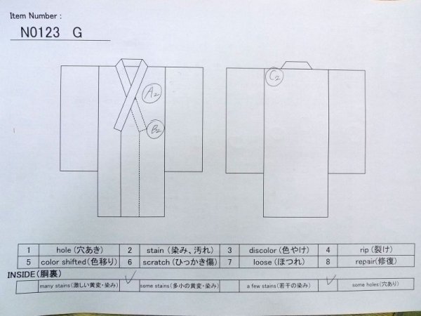 画像11: N0123G  女性用 紬 裏:穴・破れ、表:使用感あり シルク(正絹) 鮮やか 青み 紫色, いげた 【中古】 【USED】 【リサイクル】 ★☆☆☆☆ (11)